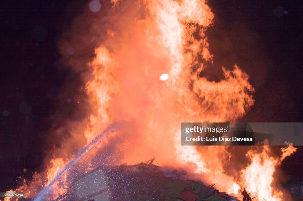 2018 Festivities of Saint Juan - Fireman fighting fire