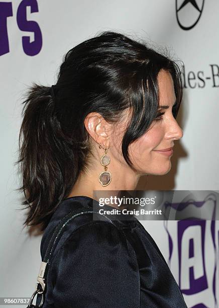 Courteney Cox arrives at the 15th Annual Los Angeles Antiques Show Benefiting PS Arts at Barker Hangar on April 21, 2010 in Santa Monica, California.