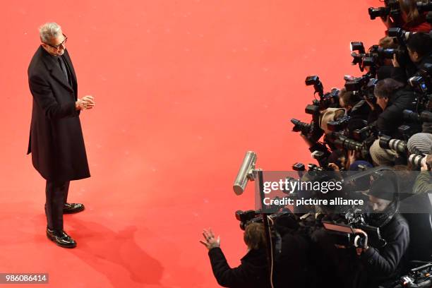 Actor Jeff Goldblum attends the opening night of the film 'Isle of Dogs' during the Berlinale Festival in Berlin, Germany, 15 February 2018. The 68th...