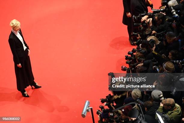 Actress Tilda Swinton attends the opening night of the film 'Isle of Dogs' during the 68th Berlin international Film Festival 'Berlinale' in Berlin,...