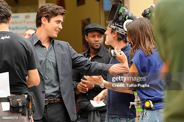 Actor Riccardo Scamarcio is seen, filming on location for 'Il Segreto Dell'Acqua' on April 22, 2010 in Palermo, Italy.