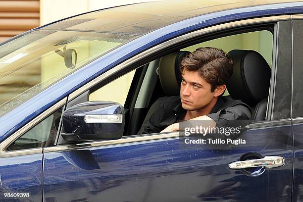 Actor Riccardo Scamarcio is seen, filming on location for 'Il Segreto Dell'Acqua' on April 22, 2010 in Palermo, Italy.