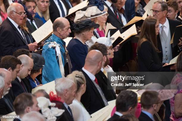 Prince Edward, Duke of Kent attends the Service of Commemoration and Dedication, marking the 200th anniversary of the Most Distinguished Order of St...