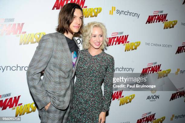 Ian Mellencamp and Jazmin Grace Grimaldi attends The Cinema Society With Synchrony And Avion Host A Screening Of Marvel Studios' "Ant-Man And The...