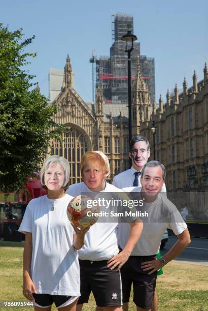 The Peoples Vote campaign organised a World Cup football event on College Green to highlight the shambolic state of Brexit on the day the EU Council...