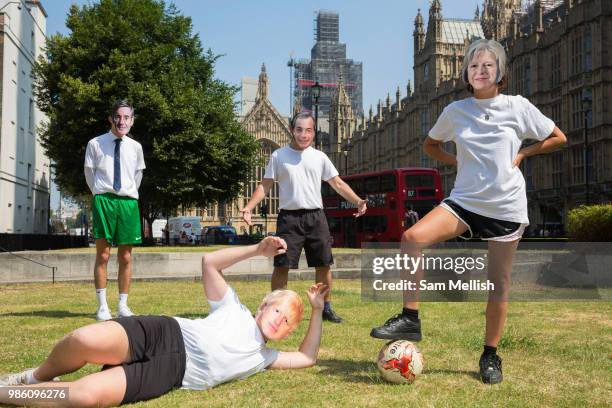 The Peoples Vote campaign organised a World Cup football event on College Green to highlight the shambolic state of Brexit on the day the EU Council...