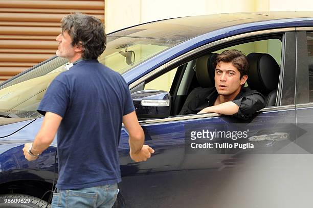 Actor Riccardo Scamarcio is seen, filming on location for 'Il Segreto Dell'Acqua' on April 22, 2010 in Palermo, Italy.