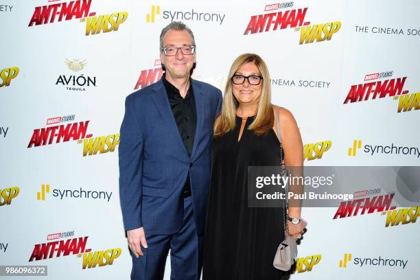 Mark Martinelli and Kathy Martinelli attend The Cinema Society With Synchrony And Avion Host A Screening Of Marvel Studios' "Ant-Man And The Wasp" at...