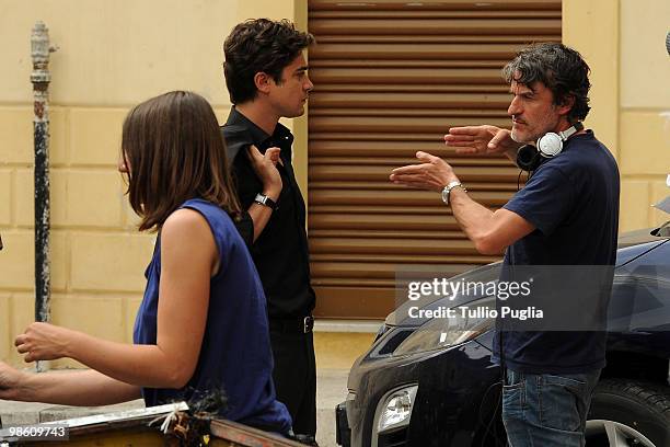 Actor Riccardo Scamarcio is seen, filming on location for 'Il Segreto Dell'Acqua' on April 22, 2010 in Palermo, Italy.