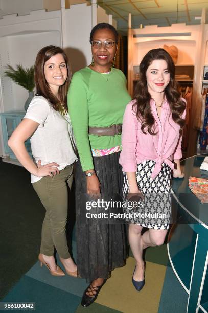 Janine Cinque, Roseanne Lind and Sarah Grace attend J.McLaughlin Shopping Event to benefit Save the Children at J.McLaughlin on April 5, 2018 in New...