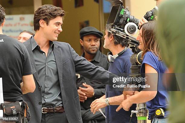 Actor Riccardo Scamarcio is seen, filming on location for 'Il Segreto Dell'Acqua' on April 22, 2010 in Palermo, Italy.