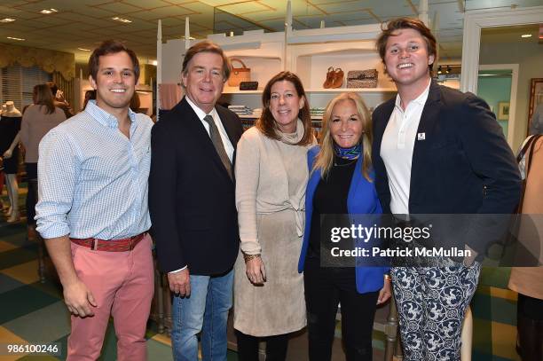 Cameron Ross, Kevin McLaughlin, Mary Ellen Coyne, Glynis Karp and Hayden Arnot attend J.McLaughlin Shopping Event to benefit Save the Children at...