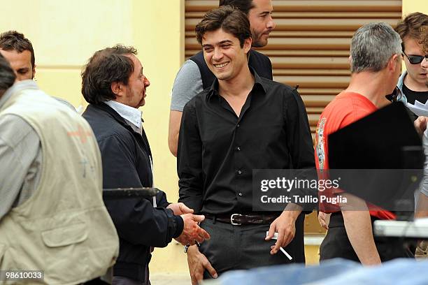 Actor Riccardo Scamarcio is seen, filming on location for 'Il Segreto Dell'Acqua' on April 22, 2010 in Palermo, Italy.