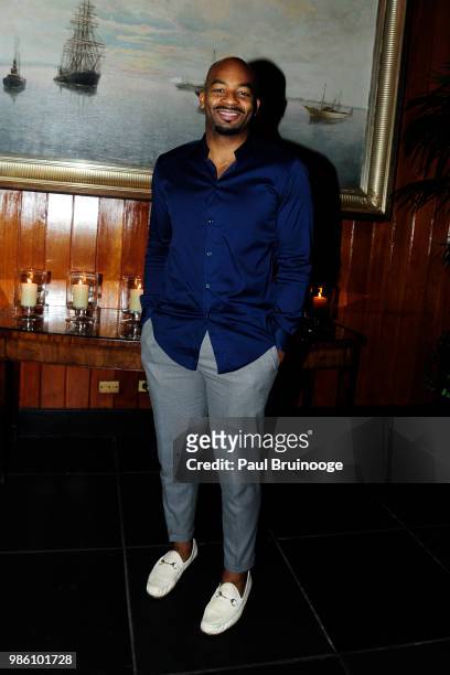 Brandon Victor Dixon attends The Cinema Society With Synchrony And Avion Host The After Party For Marvel Studios' "Ant-Man And The Wasp" at The Water...