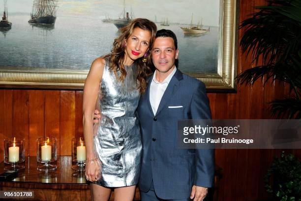 Alysia Reiner and David Alan Basche attends The Cinema Society With Synchrony And Avion Host The After Party For Marvel Studios' "Ant-Man And The...