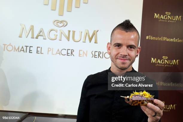 Spanish chef Dabiz Munoz presents new Magnum Campaign at the Eurobuilding Hotel on June 28, 2018 in Madrid, Spain.