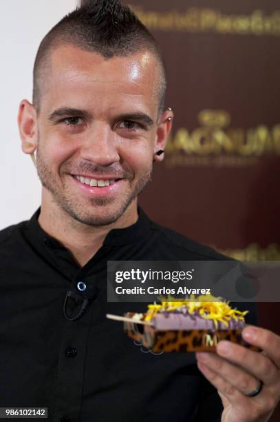 Spanish chef Dabiz Munoz presents new Magnum Campaign at the Eurobuilding Hotel on June 28, 2018 in Madrid, Spain.