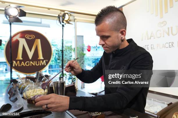 Spanish chef Dabiz Munoz presents new Magnum Campaign at the Eurobuilding Hotel on June 28, 2018 in Madrid, Spain.