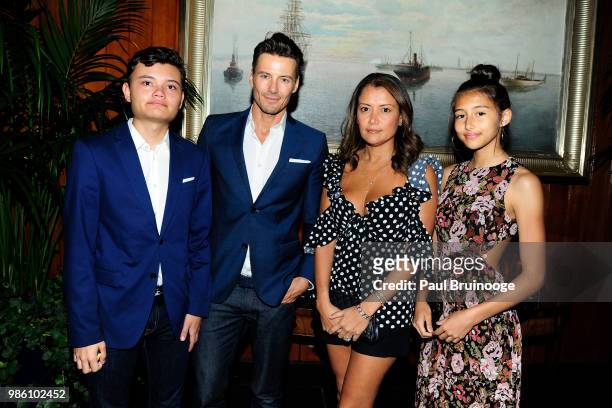Alex Lundqvist Jr, Alex Lundqvist, Keytt Lundqvist and Karolina Lundqvist attend The Cinema Society With Synchrony And Avion Host The After Party For...