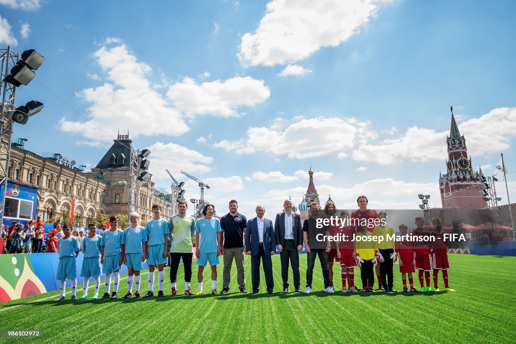 Gianni Infantino and Vladimir Putin attend Football Event in Red Square