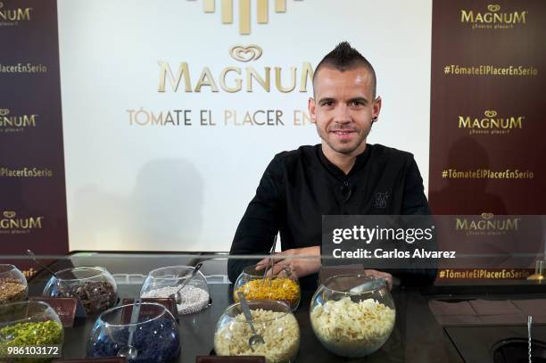 Spanish chef Dabiz Munoz presents new Magnum Campaign at the Eurobuilding Hotel on June 28, 2018 in Madrid, Spain.