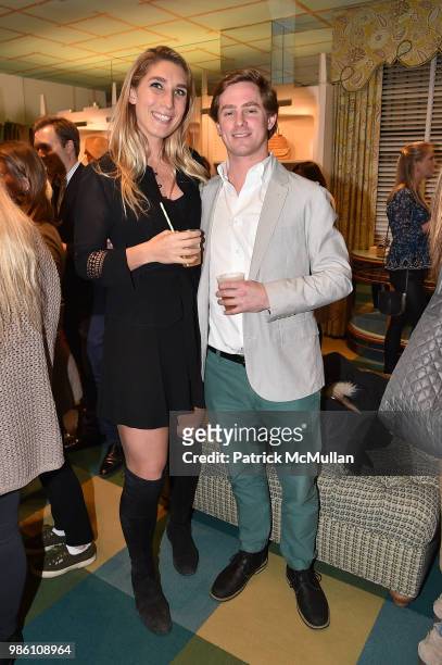 Caroline Ashford and Thomas Growney attend J.McLaughlin Shopping Event to benefit Save the Children at J.McLaughlin on April 5, 2018 in New York City.