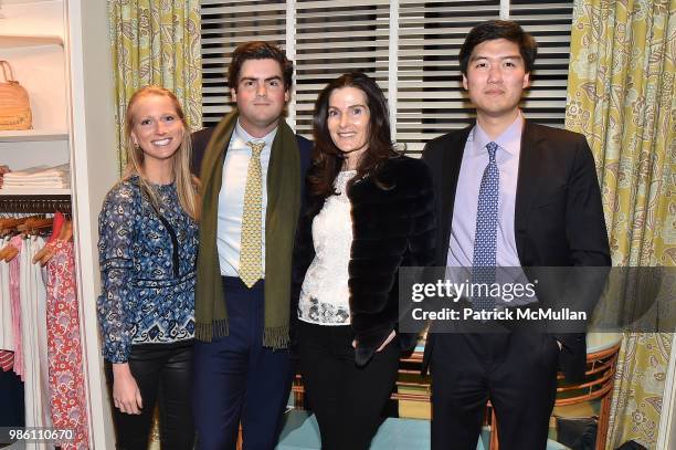 Madeline Melly, Lion Creel, Jennifer Creel and Thomas Fu attend J.McLaughlin Shopping Event to benefit Save the Children at J.McLaughlin on April 5,...