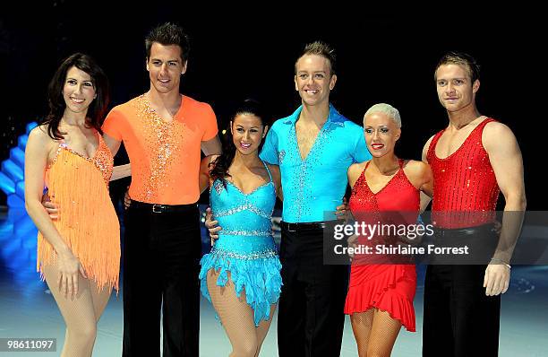 Gaynor Faye, Matt Evers, Hayley Tamaddon, Dan Whiston, Chris Fountain and Brianne Delcourt attend a photocall for Torvill & Dean's 'Dancing On Ice'...