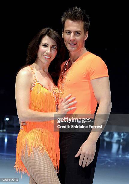 Gaynor Faye and Matt Evers attend a photocall for Torvill & Dean's 'Dancing On Ice' tour 2010 at MEN Arena on April 22, 2010 in Manchester, England.