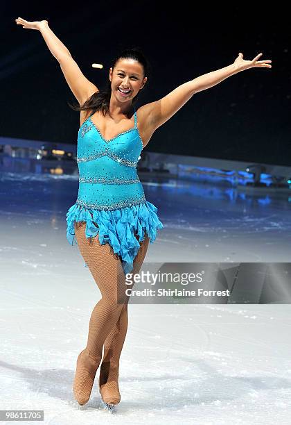 Hayley Tamaddon attends a photocall for Torvill & Dean's 'Dancing On Ice' tour 2010 at MEN Arena on April 22, 2010 in Manchester, England.