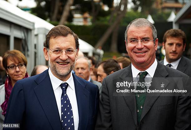 Mariano Rajoy and Albert Agust� president of Real Club de Tenis Barcelona 1899 attend ATP 500 World Tour Barcelona Open Banco Sabadell 2010 tennis...