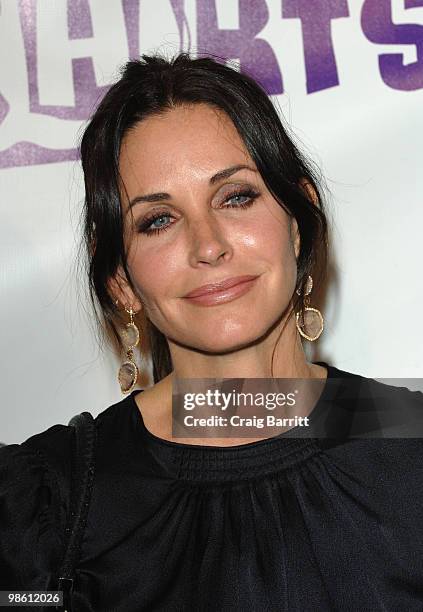 Courteney Cox arrives at the 15th Annual Los Angeles Antiques Show Benefiting PS Arts at Barker Hangar on April 21, 2010 in Santa Monica, California.