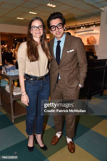 Cori Hanky and Frederick Castleberry attend J.McLaughlin Shopping Event to benefit Save the Children at J.McLaughlin on April 5, 2018 in New York...