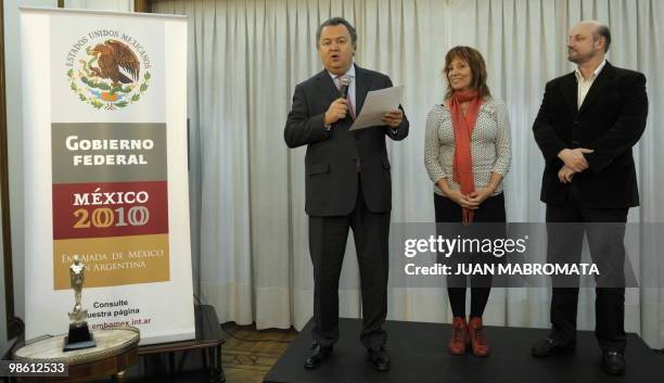 Mexico's ambassador to Argentina Francisco del Rio , Liliana Mazure , president of the INCAA and Argentine film director Juan Jose Campanella, attend...