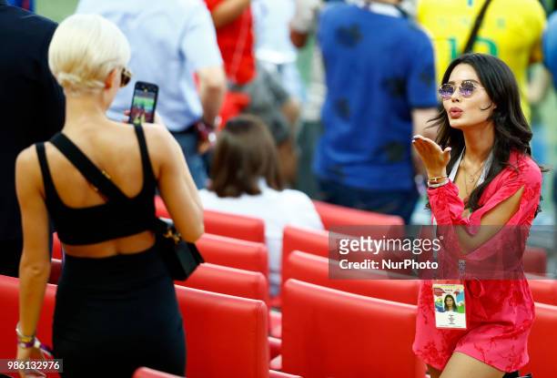 Group E Serbia v Brazil - FIFA World Cup Russia 2018 Fans on the tribune at Spartak Stadium in Moscow, Russia on June 27, 2018.