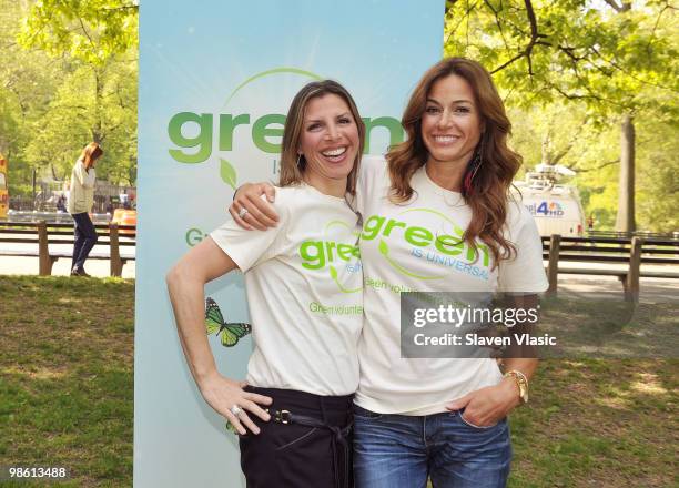 Jennifer Gilbert and Kelly Killoren Bensimon of "Real Housewives of New York City" participate at "Day in the Dirt" volunteer project on Earth Day at...