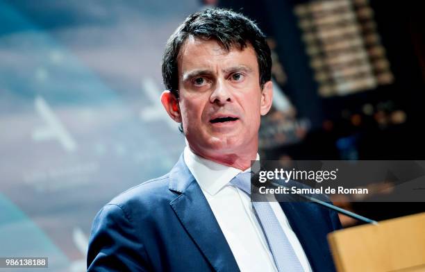 Manuel Valls speech during 'Semana Atlantica del IADG' in Madrid on June 28, 2018 in Madrid, Spain.