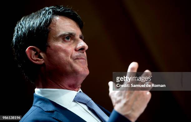 Manuel Valls speech during 'Semana Atlantica del IADG' in Madrid on June 28, 2018 in Madrid, Spain.
