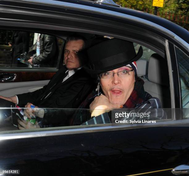 Adam Ant attends The Funeral of Malcolm Mclaren on April 22, 2010 in London, England.