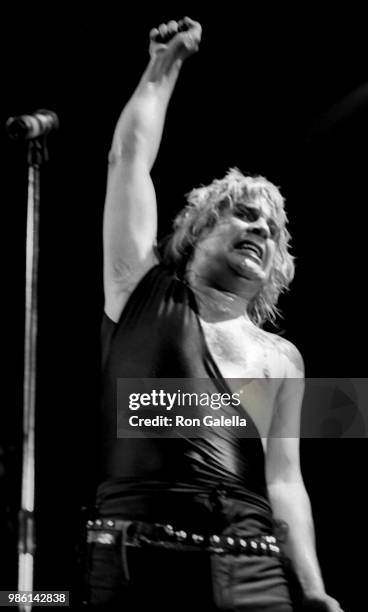 Ozzy Osbourne performs in concert on April 1, 1984 at San Diego Sports Arena in San Diego, California.