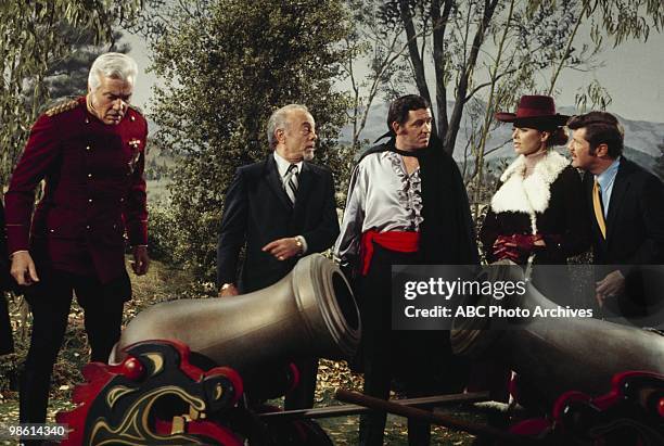 Love and the Duel" - Airdate March 5, 1971. CESAR ROMERO;JAY NOVELLA;GEORGE LINDSEY;TINA LOUISE;BOB HASTINGS