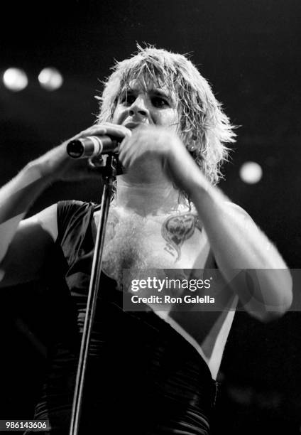 Ozzy Osbourne performs in concert on April 1, 1984 at San Diego Sports Arena in San Diego, California.