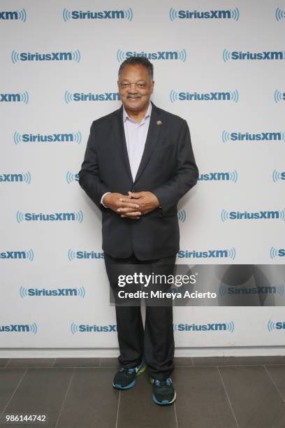 Reverend Jesse Jackson visits SiriusXM Studios on June 28, 2018 in New York City.