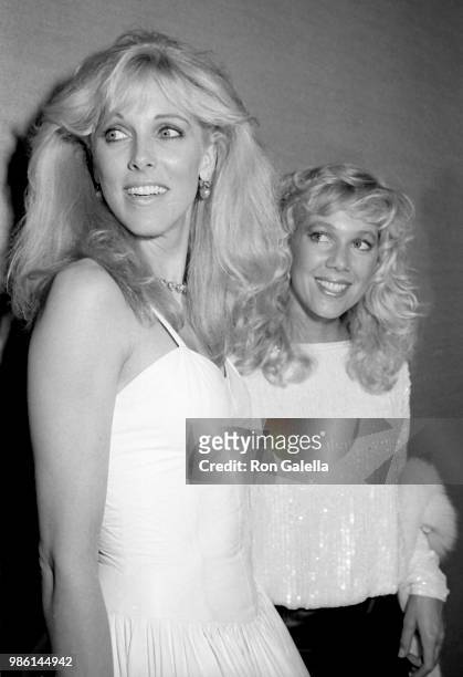 Alana Hamilton and Lynn-Holly Johnson attend "Where The Boys Are" Premiere Party on April 3, 1984 at Studio 54 in New York City.