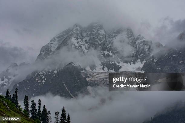 Fresh snow covers the Thajiwas glacier during the annual Amarnath Hindu pilgrimage to the sacred Amarnath Caves, one of the most revered of Hindu...