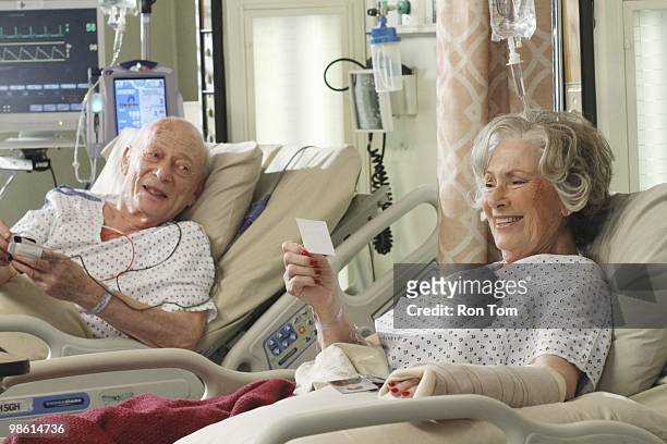 Shiny Happy People" - An elderly patient admitted into the E.R. For a heart condition sees a familiar face, a long lost love who happens to be in the...