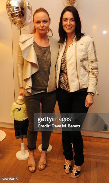 Stella and Mary McCartney attend the launch of Mary McCartney's range of limited edition children's t-shirts in aid of Sunway Children's Home in...