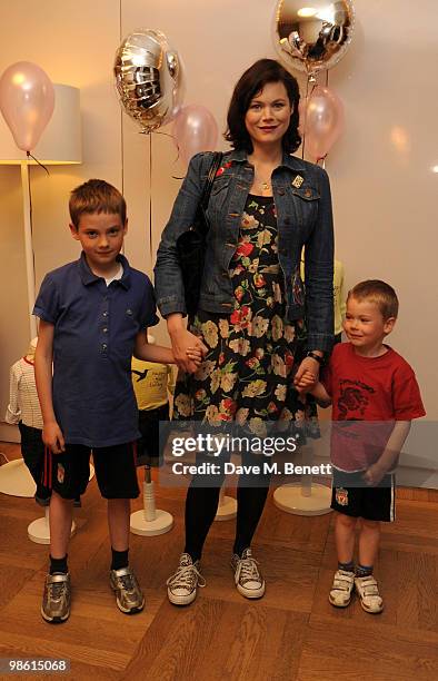 Jasmine Guinness attends the launch of Mary McCartney's range of limited edition children's t-shirts in aid of Sunway Children's Home in India, at...