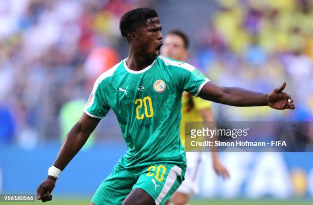 Keita Balde of Senegal reacts during the 2018 FIFA World Cup Russia group H match between Senegal and Colombia at Samara Arena on June 28, 2018 in...