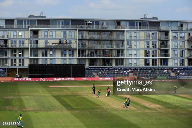 General view of The Brightside Ground during the South Africa Women vs New Zealand Women International T20 Tri-Series at The Brightside Ground on...